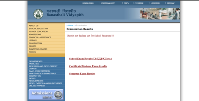 Banasthali result 2026 released for UG and PG courses: Direct link to download scorecards here