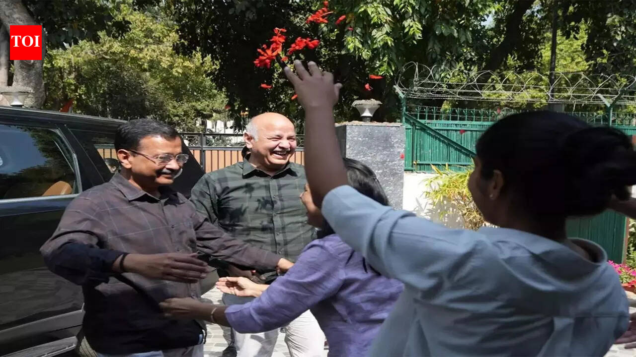 ‘Truth prevailed,’ says Arvind Kejriwal; Manish Sisodia hails Constitution as AAP attacks BJP after court relief in excise policy case