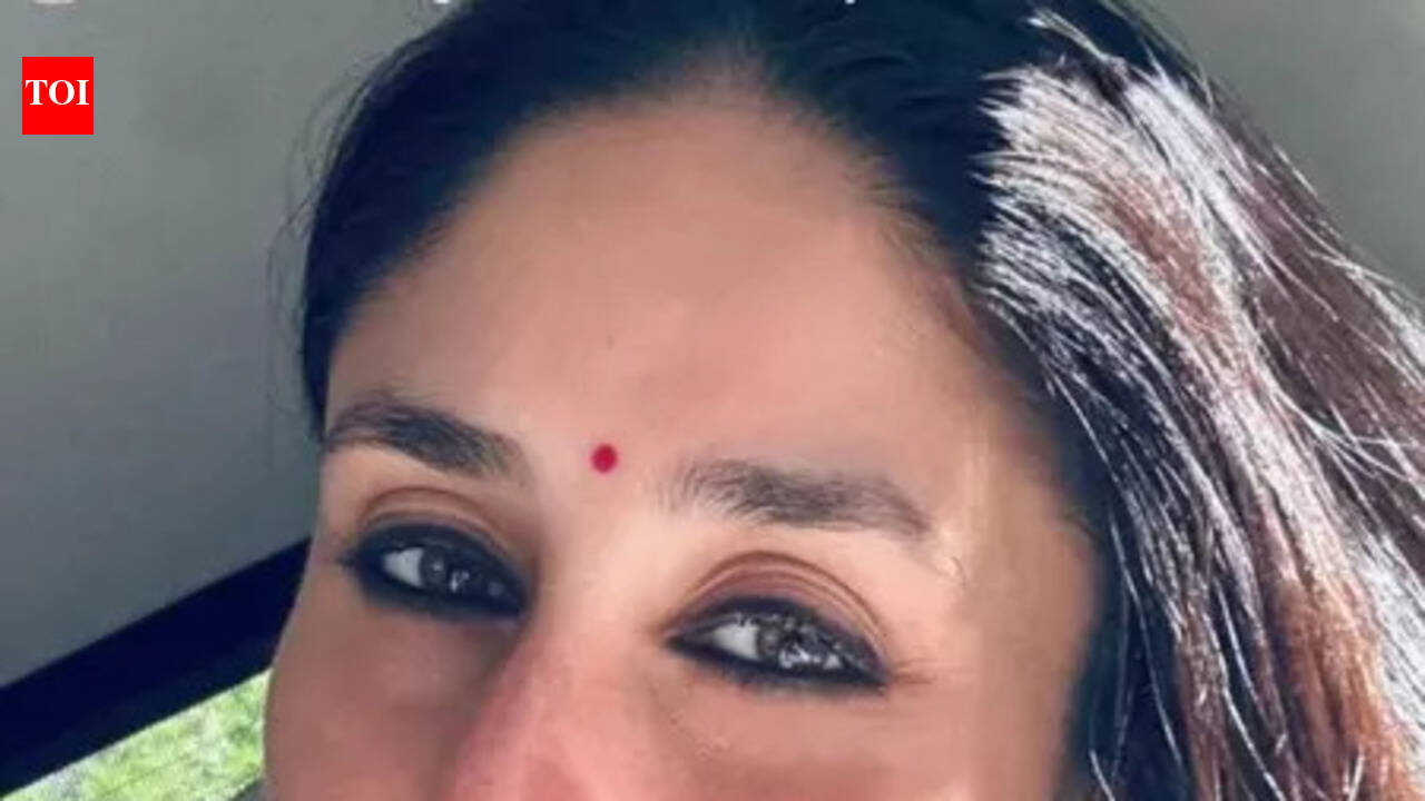 Kareena Kapoor Khan rocks a classic bindi and pout; adds a nostalgic Sridevi touch
