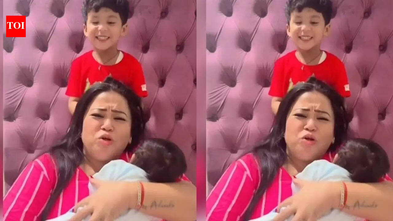 Bharti Singh shares a glimpse of newborn baby Kaju’s face; says he looks like Gola