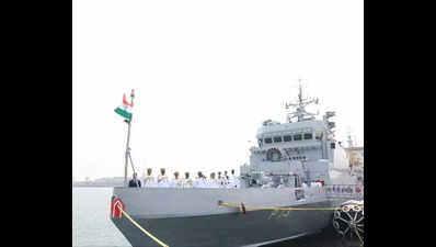 Indigenous warship INS Anjadip commissioned into Indian Navy at Chennai port
