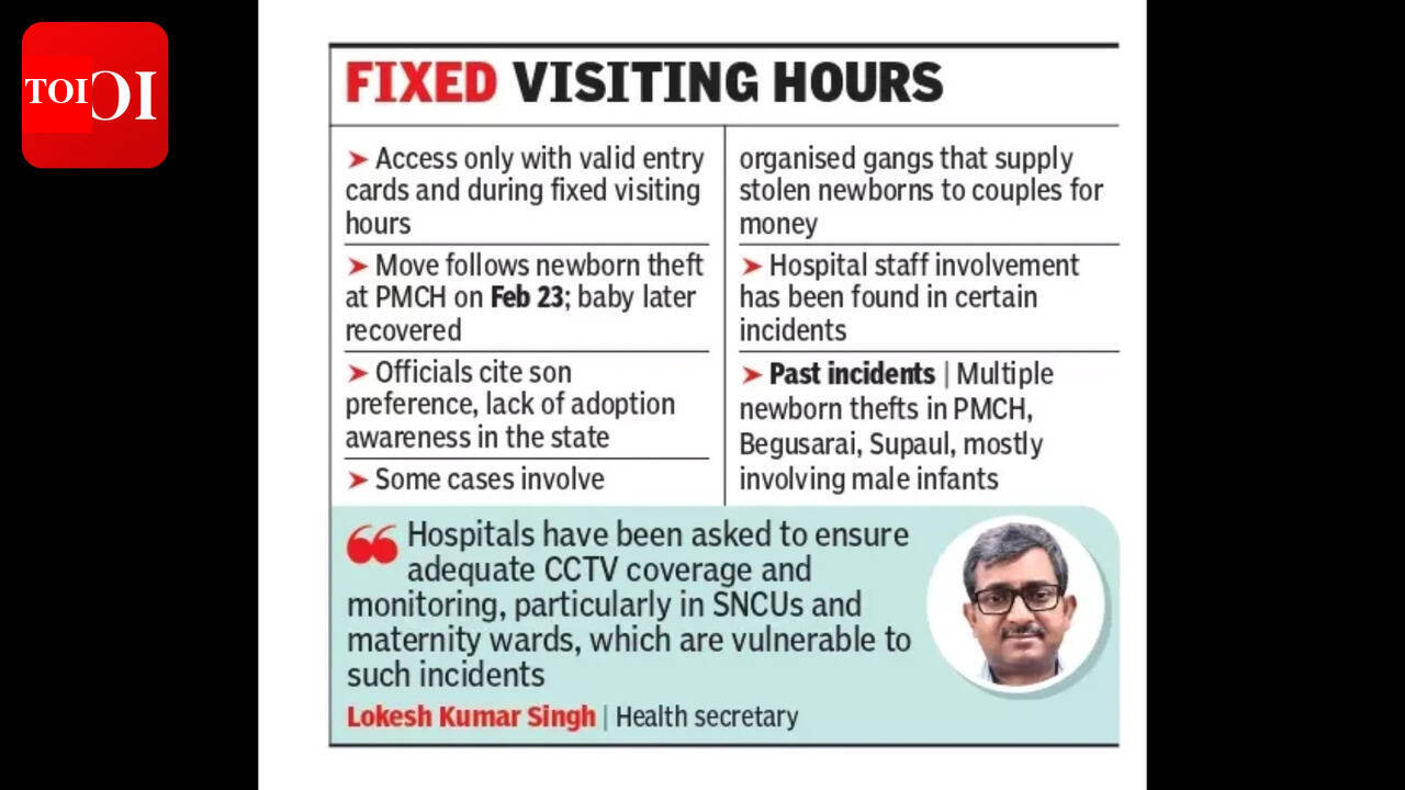 Stricter visitor rules planned after newborn theft at Patna hospital