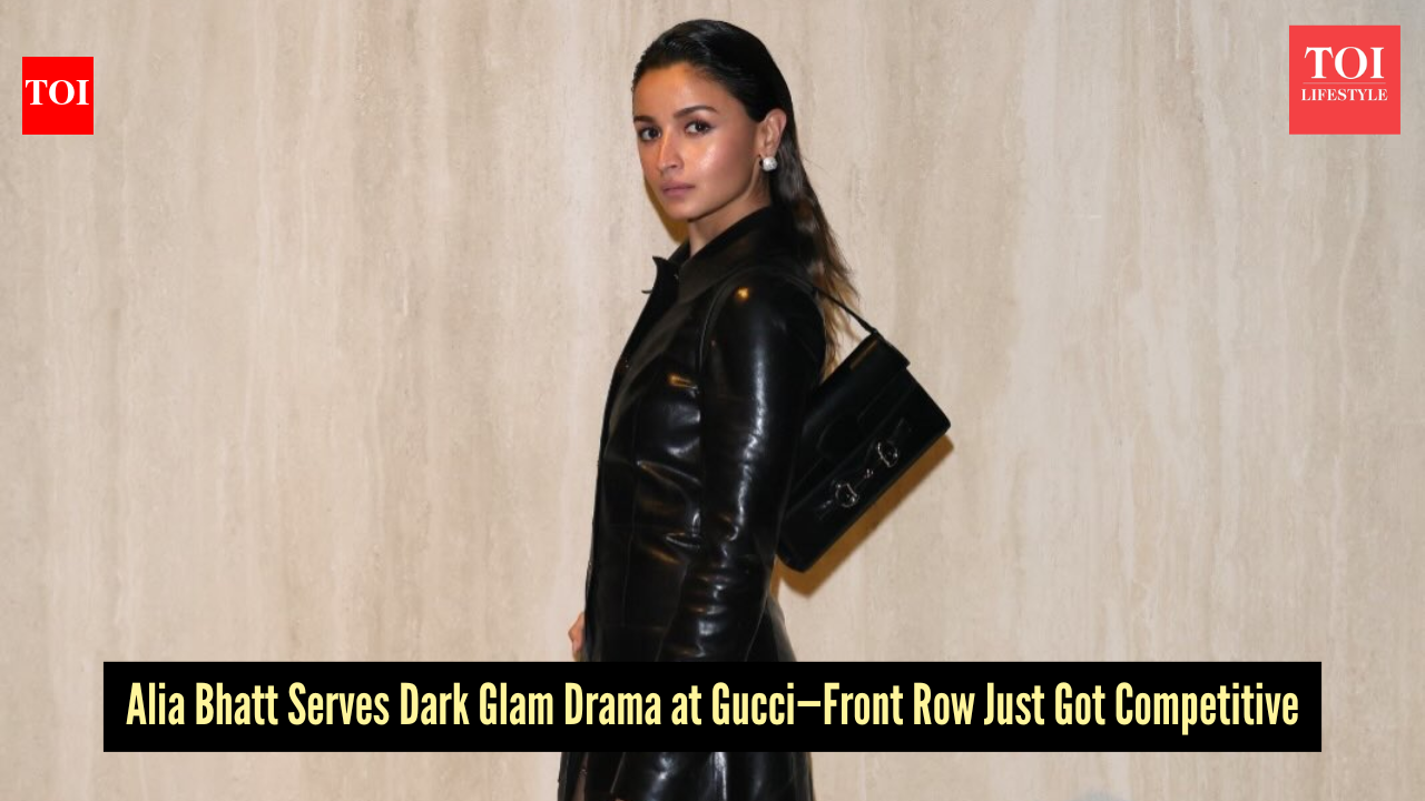 Alia Bhatt’s gothic Gucci leather look screams global fashion dominance at Milan Fashion Week
