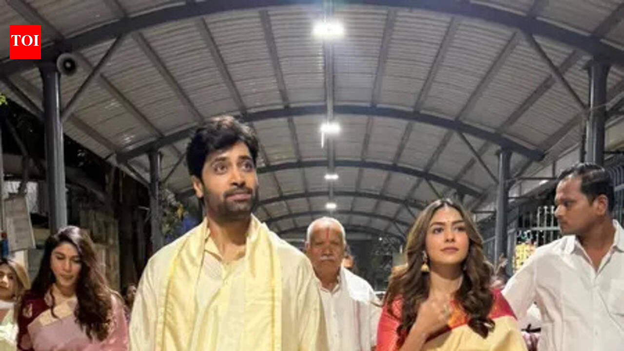 Mrunal Thakur and Adivi Sesh seek blessings at Tirumala Venkateswara Temple ahead of ‘Dacoit’ promotions