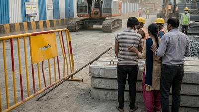 Man injured after iron rod bounces off barricade during construction at Mumbai construction site