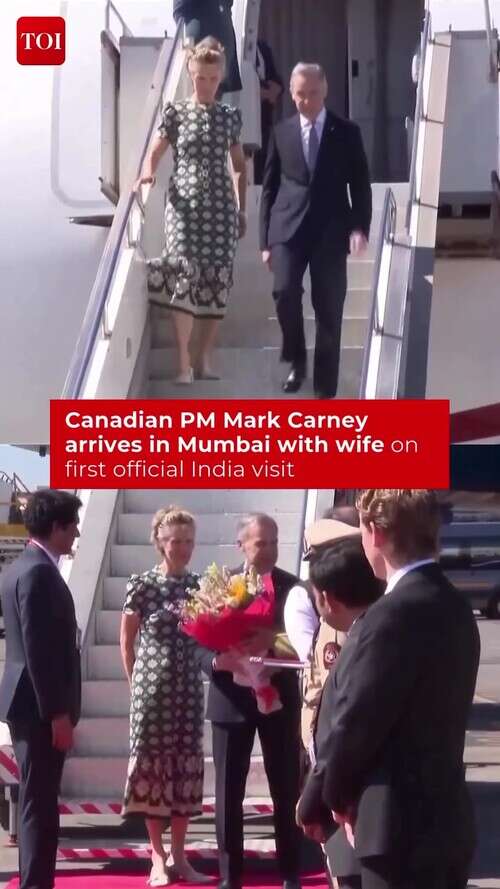 Canadian PM Mark Carney Arrives in Mumbai on First India Visit