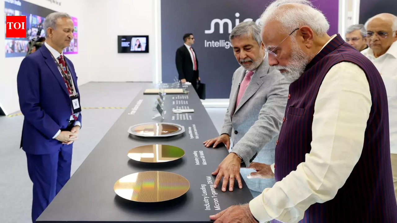 Semiconductor push: PM Modi inaugurates Micron’s Sanand chip plant; see pics
