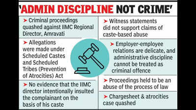 HC quashes Atrocities Act case against IIMC-Amravati director