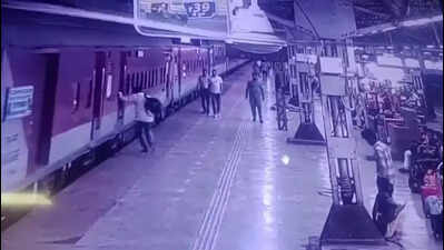 Snatched from death’s grip: RPF heroes in Ahmedabad save man who slipped into platform gap trying to board moving train to get to son in Pune ICU