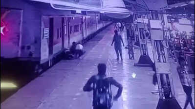 Snatched from death’s grip: RPF heroes in Ahmedabad save man who slipped into platform gap trying to board moving train to get to son in Pune ICU