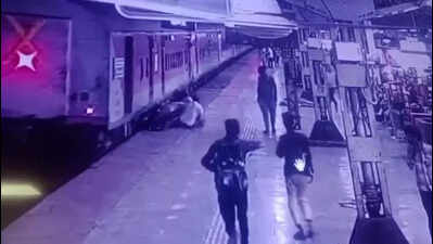 Snatched from death’s grip: RPF heroes in Ahmedabad save man who slipped into platform gap trying to board moving train to get to son in Pune ICU