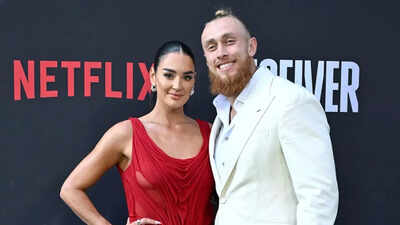 George Kittle’s wife Claire drops jaw-dropping 49ers-red bikini photo, proving Sports Illustrated spotlight was no fluke