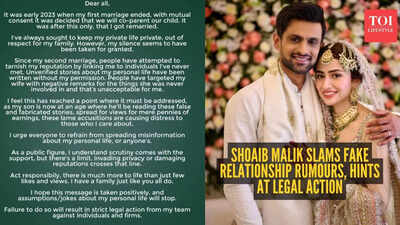 ‘My son reads these stories’: Shoaib Malik’s emotional statement shuts down marriage rumours