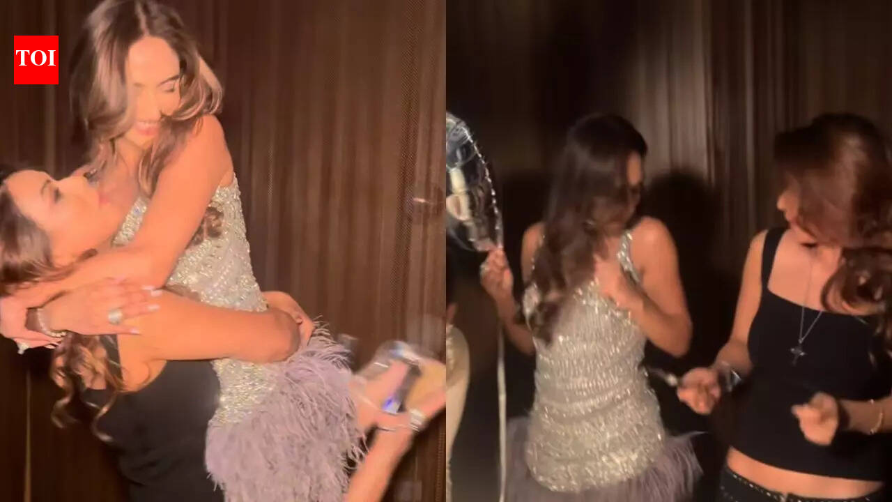 Nia Sharma grooves on 'Shararat' on 'behna' Krystle D'Souza's birthday bash