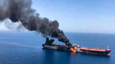 Huge Escalation In Mideast: Oil Ship Bombed Off Oman Coast After Iran Shuts Hormuz Strait | WATCH