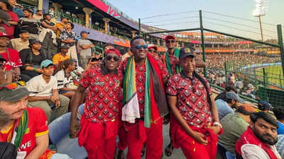 Castle Corner paints Kotla red: Zimbabwe's boisterous fans bring Arun Jaitley Stadium to life