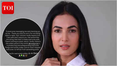 Sonal Chauhan updates fans on her safety in Dubai as US-Iran tensions disrupt travel; says, 'Praying for everyone…'