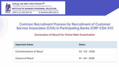 IBPS Clerk Mains result 2026 declared for 15,684 Customer Service Associate posts at ibps.in; download here