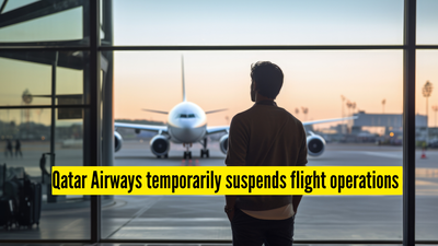 Qatar Airways temporarily suspends flight operations amid Qatari airspace closure; passengers asked to check status