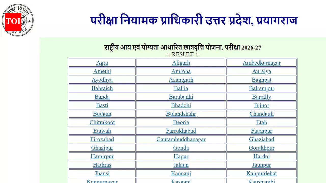 UP NMMS Result 2026 declared at entdata.co.in; check district-wise merit list and scholarship details here