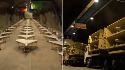  Inside Iran’s underground arsenal; rocket launchers, drones stacked