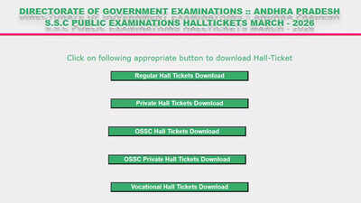 AP SSC hall tickets 2026 released on bse.ap.gov.in; download class 10 admit cards here