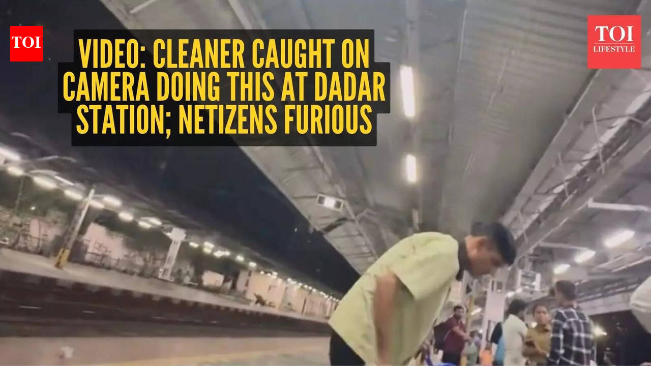 Video: Cleaner caught on camera doing THIS at Dadar station; netizens furious