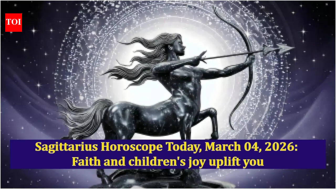 Sagittarius Horoscope Today, March 04, 2026: Faith and children's joy uplift you