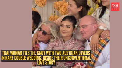 Thai woman ties the knot with two Austrian lovers in rare double wedding; inside their unconventional love story