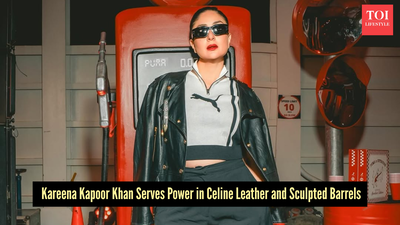 Kareena Kapoor Khan turns sport-luxe queen in Celine leather jacket and statement barrel pants