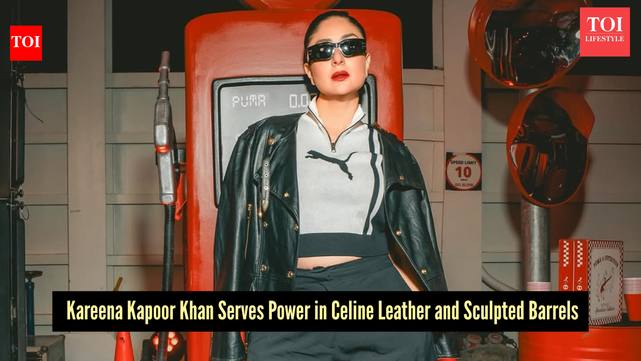 Kareena Kapoor Khan turns sport-luxe queen in Celine leather jacket and statement barrel pants
