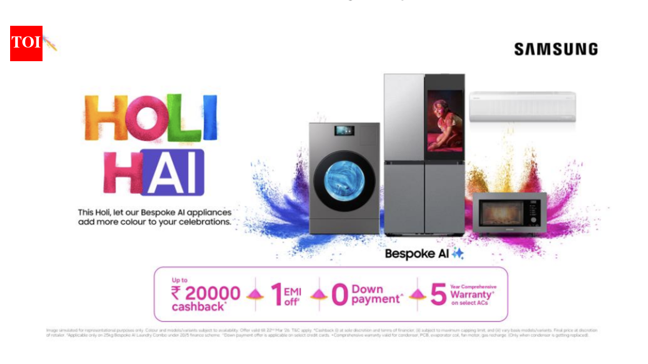 Samsung launches Holi Hai sale: Avail deals and finance options on Bespoke AI Home Appliances range