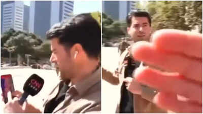 WATCH: CNN Turk worker detained live in Tel Aviv after Iranian missile attack