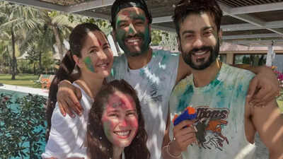 Katrina Kaif, Vicky Kaushal celebrate first holi after son Vihaan's birth, the actress drops glimpse into their celebrations