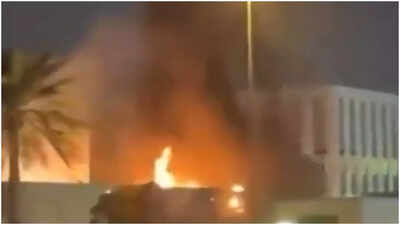 U.S. Embassy In Kuwait 'BOMBED' By Iranian Forces; Explosion, Black Smoke After Drone Strike