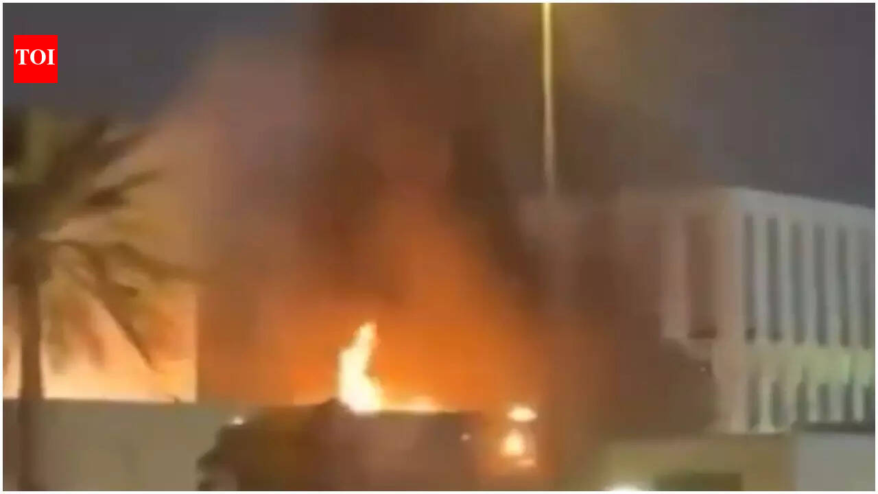 Flames, black smoke rise near US Consulate in Dubai after drone strike; no injuries reported — watch video
