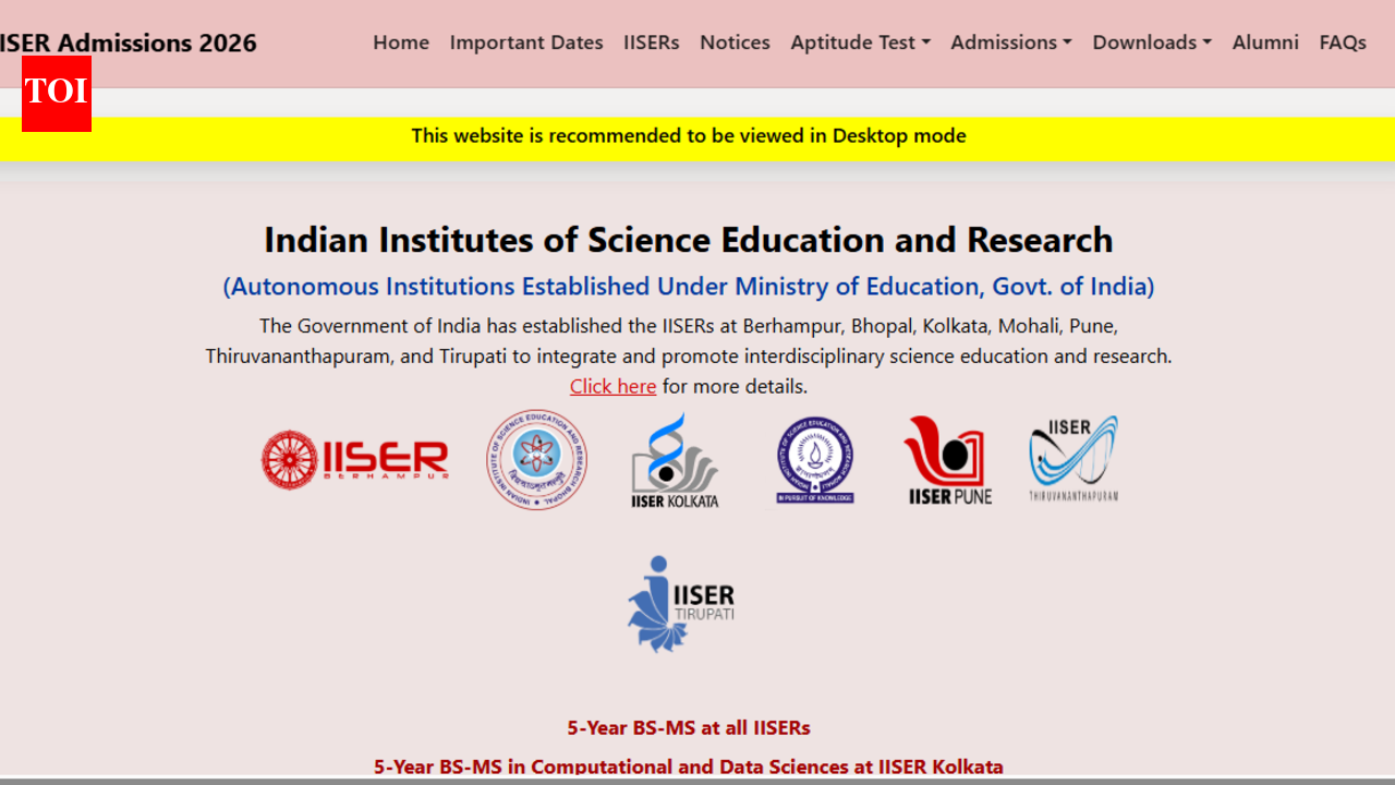 IISER IAT 2026 registration begins tomorrow: Check eligibility, selection process and steps to apply here