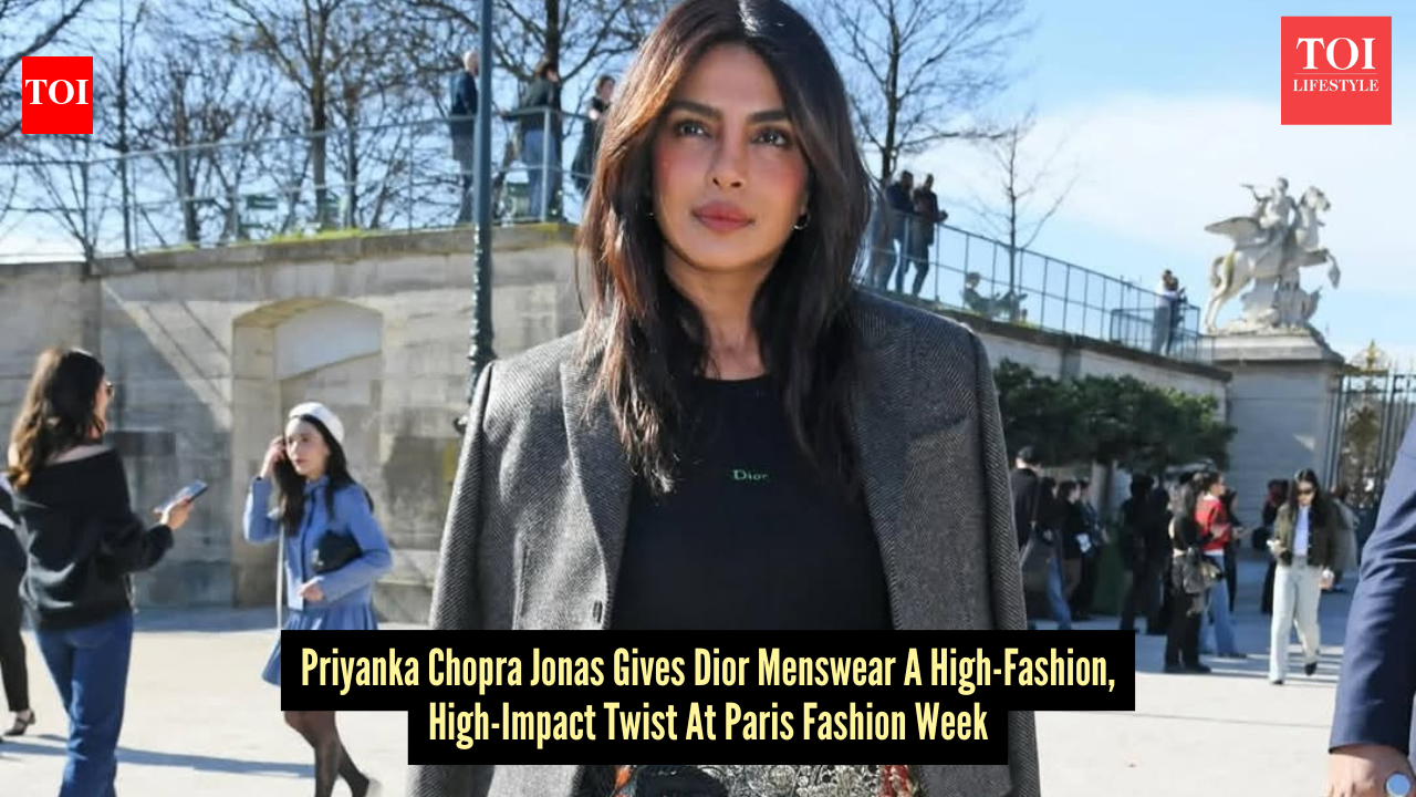 Priyanka Chopra Jonas puts a couture spin on Dior menswear at Paris Fashion Week 2026
