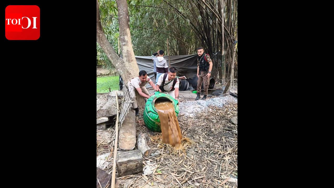 Golaghat cops destroy two dozen illicit liquor dens, seize 3000 litres of ‘sulai’