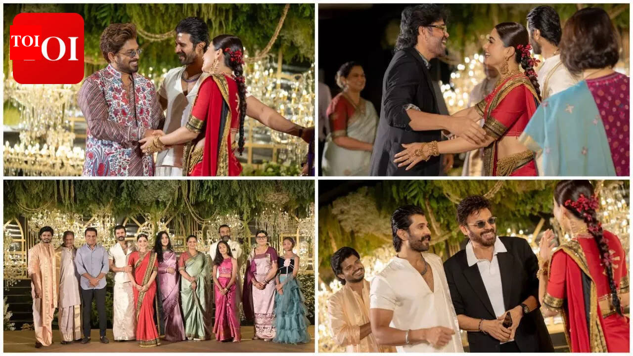 Inside Rashmika Mandanna–Vijay Deverakonda reception: Allu Arjun, Nagarjuna, Chiranjeevi and Tollywood biggies shower love