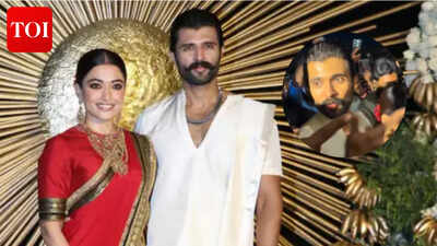 Rashmika Mandanna and Vijay Deverakonda’s reception: ‘Kingdom’ actor say ‘Udhar dekh’ to paparazzi