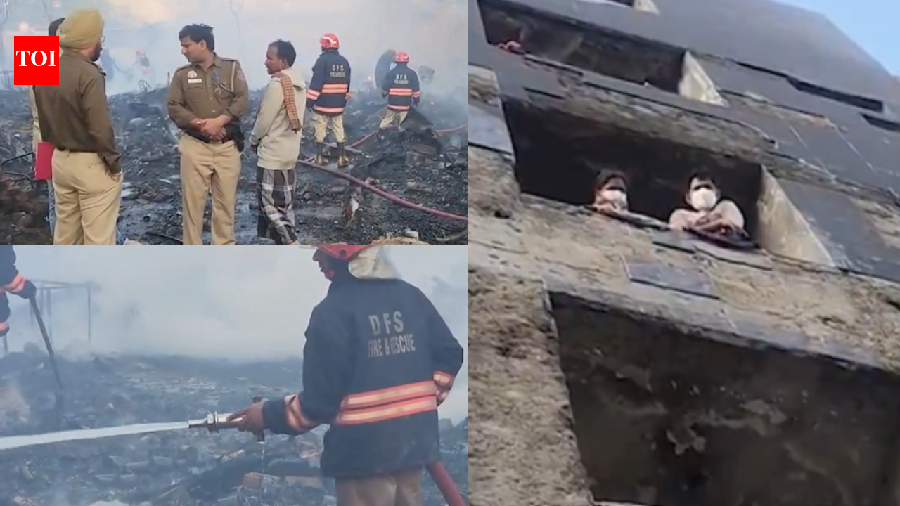 Massive fire breaks out in Delhi’s Rithala, over 50 shanties destroyed