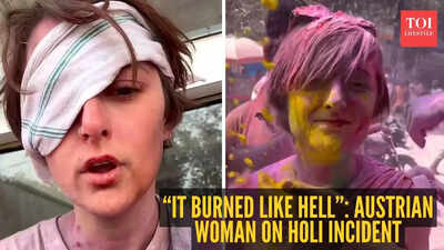 Austrian woman says Holi colour with stones thrown in her eyes during celebrations in Vrindavan, ‘it burned like hell’