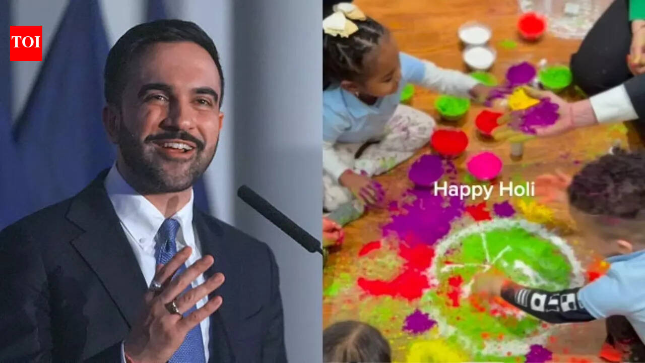 Watch: Zohran Mamdani makes ‘2K’ rangoli for Holi, shares message for NYC’s Hindu communities