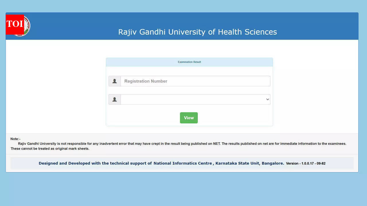 RGUHS declares MBBS, BHMS and BSc results 2026 at rguhs.org; students can check direct link here