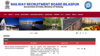RRB JE CBT-I answer key releasing today for CEN 05/2025; objection window open until March 11