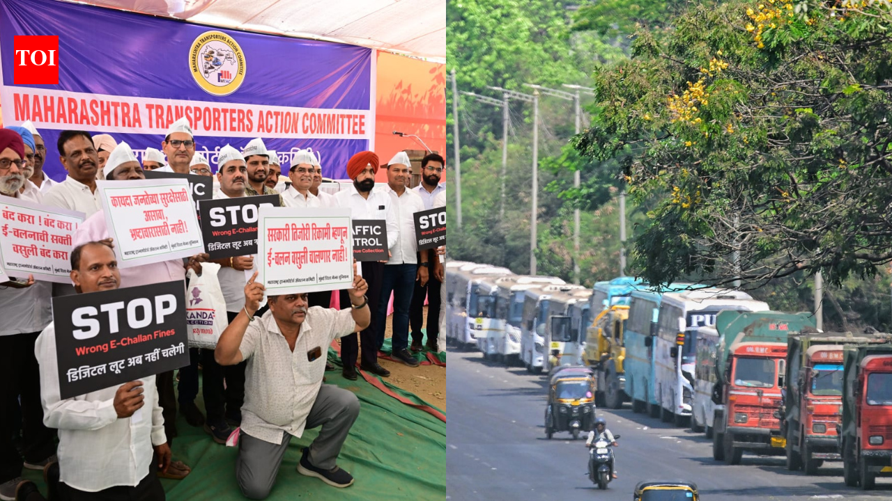 ‘Chakka jam’ in Maharashtra: School buses, trucks, taxis to halt as operators protest ‘excessive’ e-challans