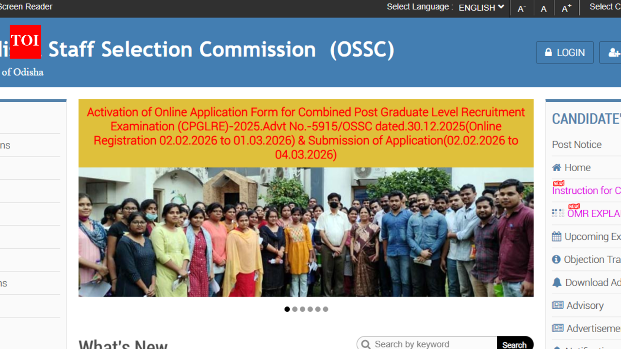 OSSC CHSL 2026 registration begins today: Check steps to apply, key dates here