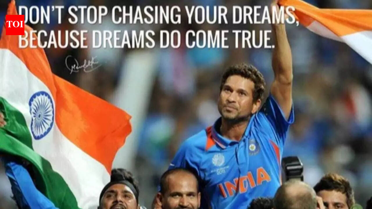Quote of the day for kids by Sachin Tendulkar: “Don't stop chasing your dreams, because dreams do come true.”