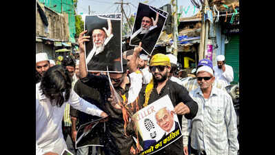rotesters hit Ranchi streets against killing of Khamenei
